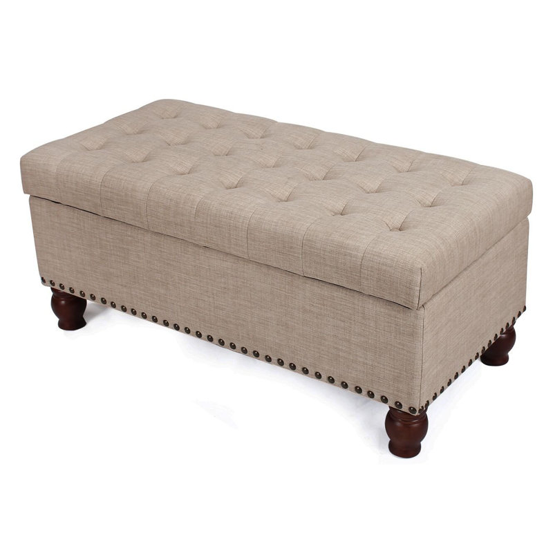 Three Posts Gourley Upholstered Flip Top Storage Bench & Reviews Wayfair